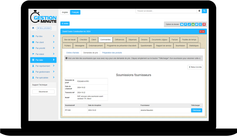 Gestion des appels d'offres​