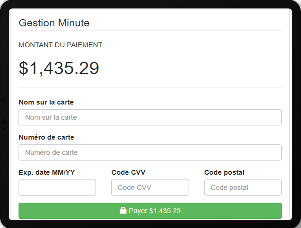 Paiements directs en ligne​