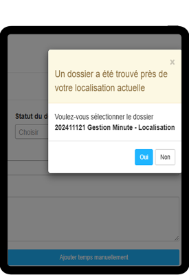 Géolocalisation automatique de chantiers​